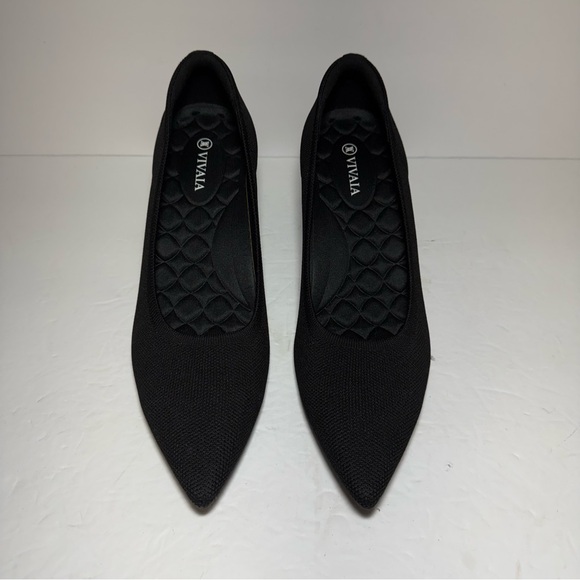 Vivaia Pointed-Toe Block Heel (Aria Block Heels) Black pumps Size 41.5 US 10 - Picture 3 of 16
